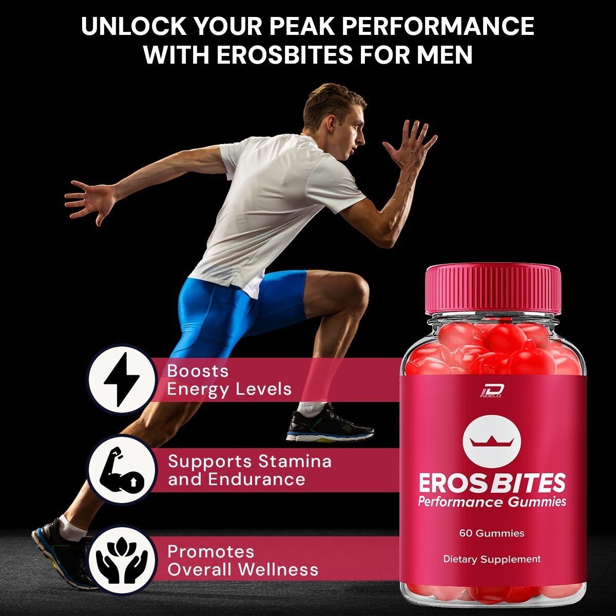 (1 Pack) Eros Bites Gummies for Men – Erosbites Male Gummy All-Natural Reviews
