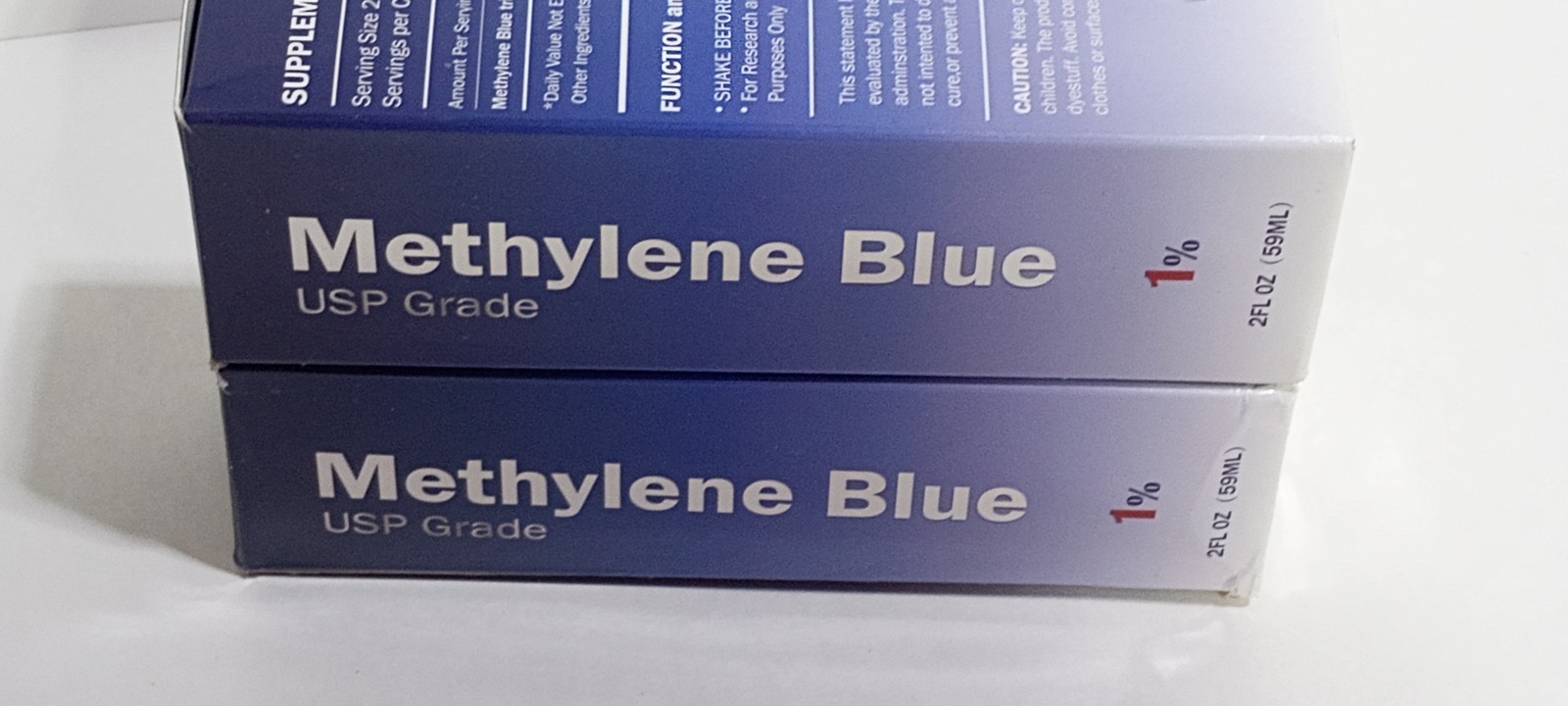 Methylene Blue 1% USP Grade Liquid Supplement 2 fl oz Lab & Aquarium Use Only