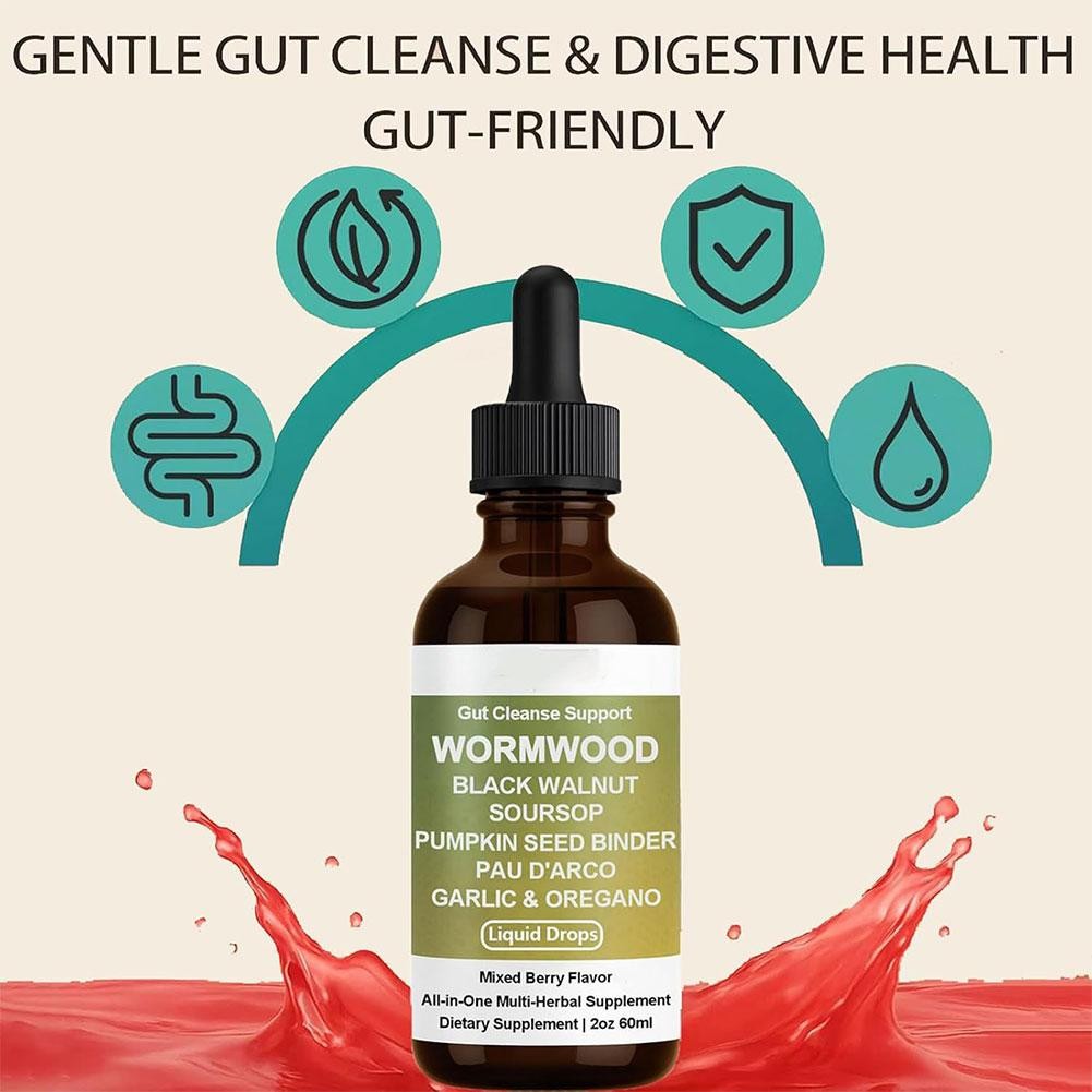 Premium ut Cleanse Liquid Drops – Black Walnut Soursop Pumpkin Seed Bind USN. P