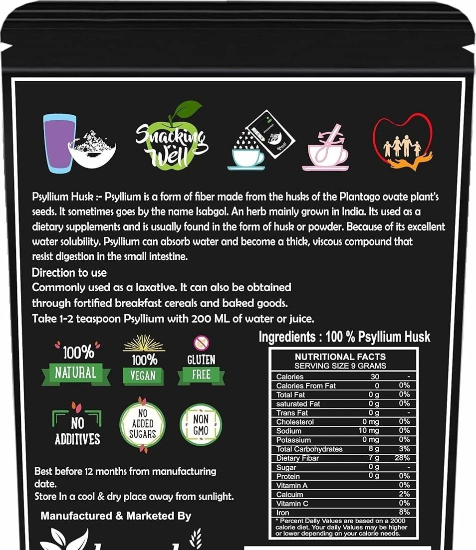 Psyllium Husk/Isabgol Husk (Sat – Isabgol) Fibre Support – Organic Prime