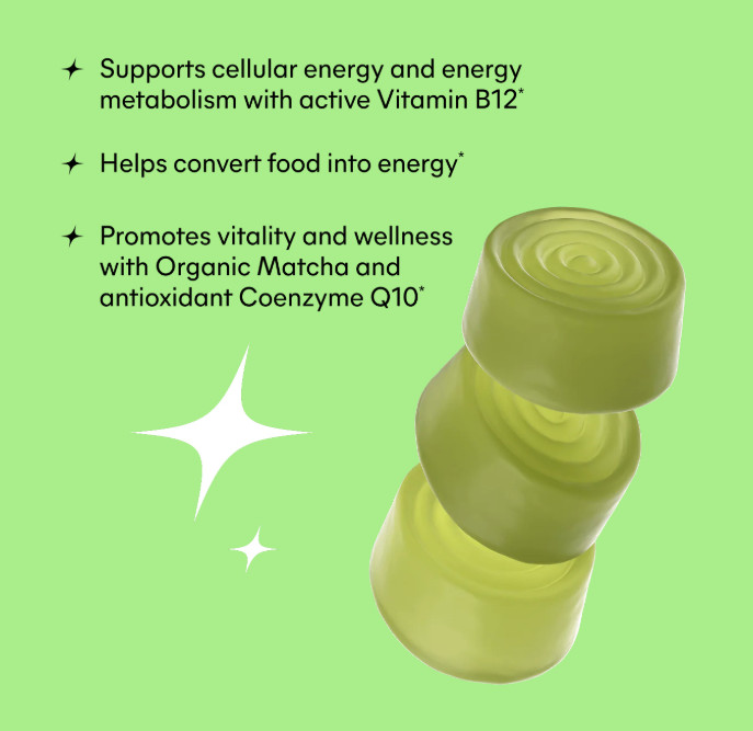 Lemme Matcha Energy B12 Gummies CoQ10 Support Metabolism 60 Ct Exp. 9/26 Sealed