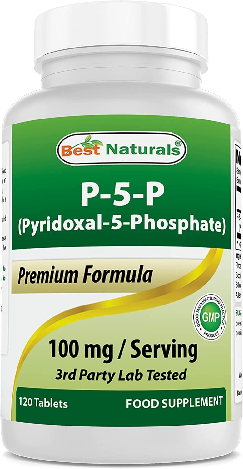 Best Naturals P5P Vitamin B6 100 mg/Serving 120 Tablets