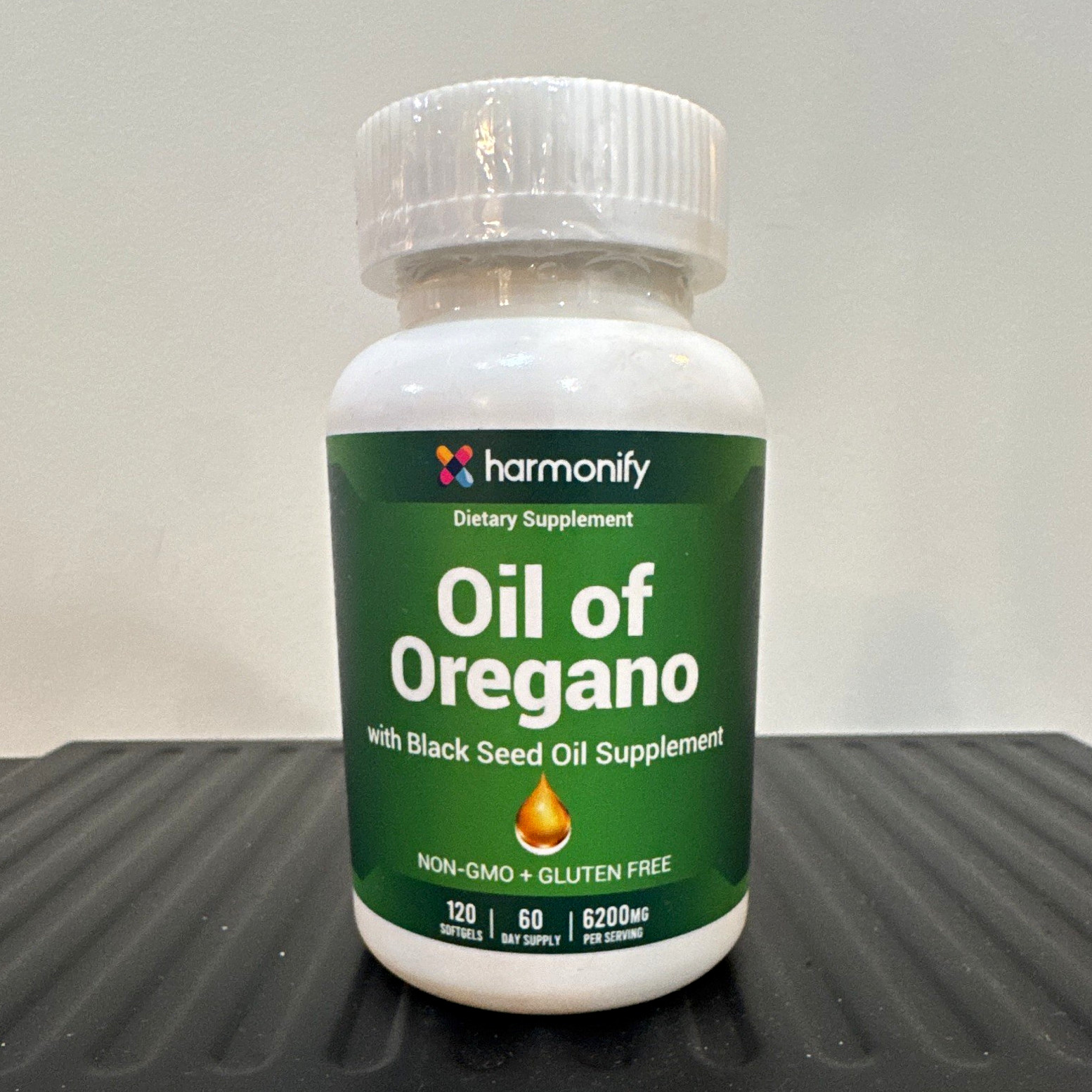Harmonify Oil of Oregano + Black Seed Oil 6000mg Immune Support Softgels 120