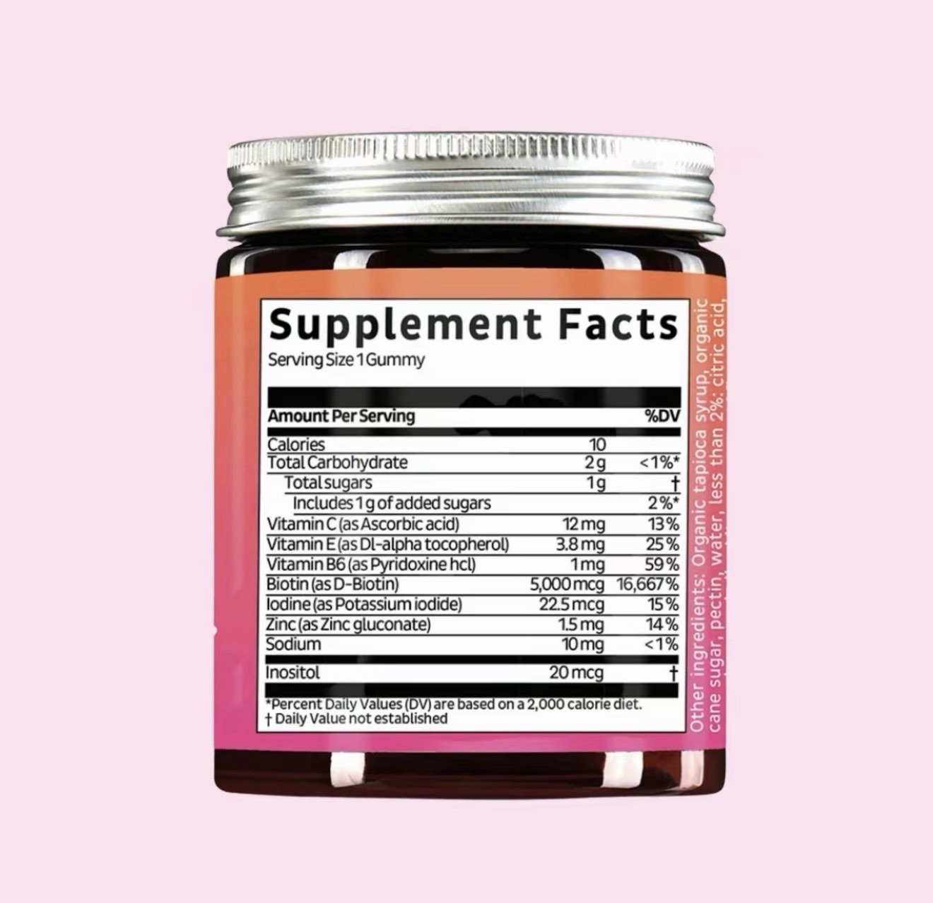 Bears with Benefits Biotin Gummies 5000mcg Hair Skin Nails Vegan 30 Count Supply