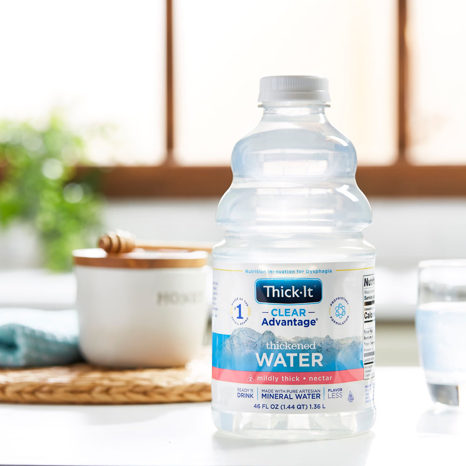 Thick-It Clear Advantage Thickened Water Unflavored 46 oz. Bottle 4 Ct