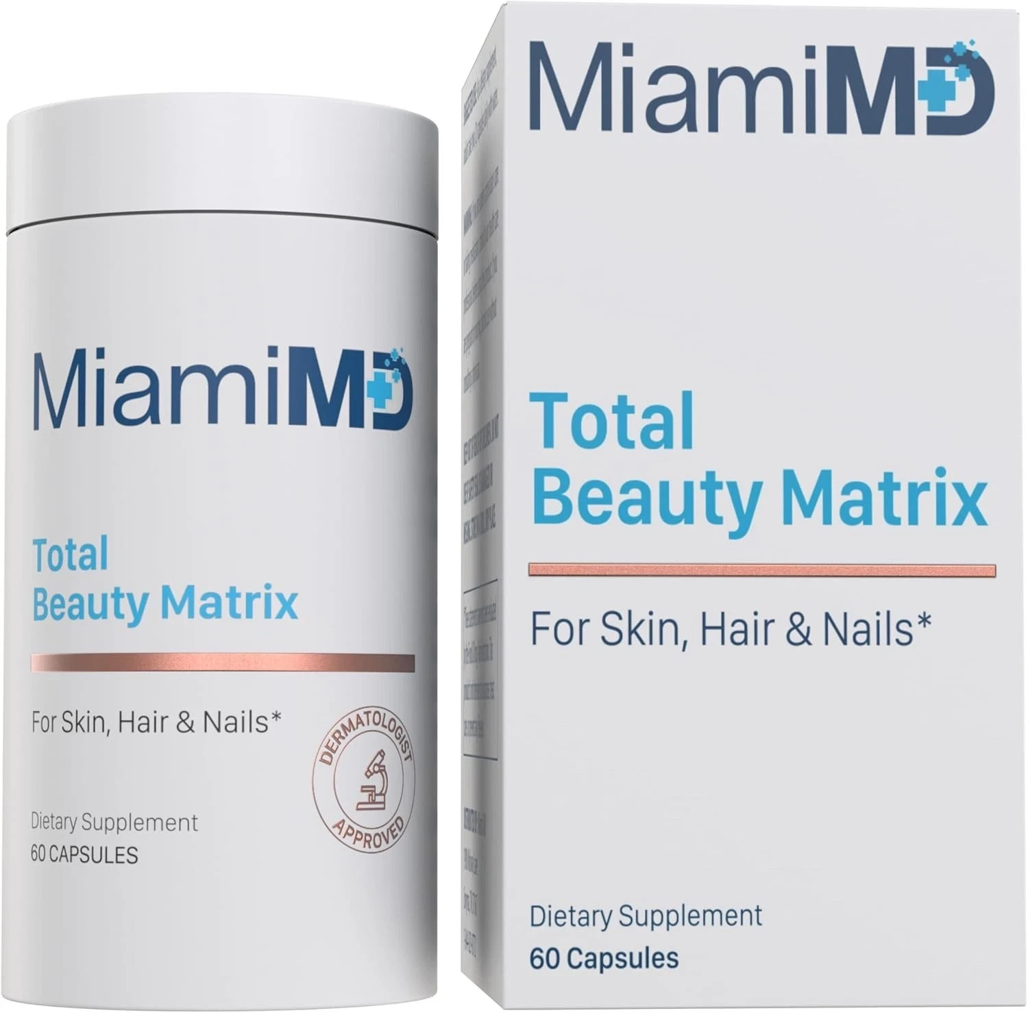 MiamiMD Total Beauty Matrix Collagen Supplements for Women-For Hair, Skin& Nails
