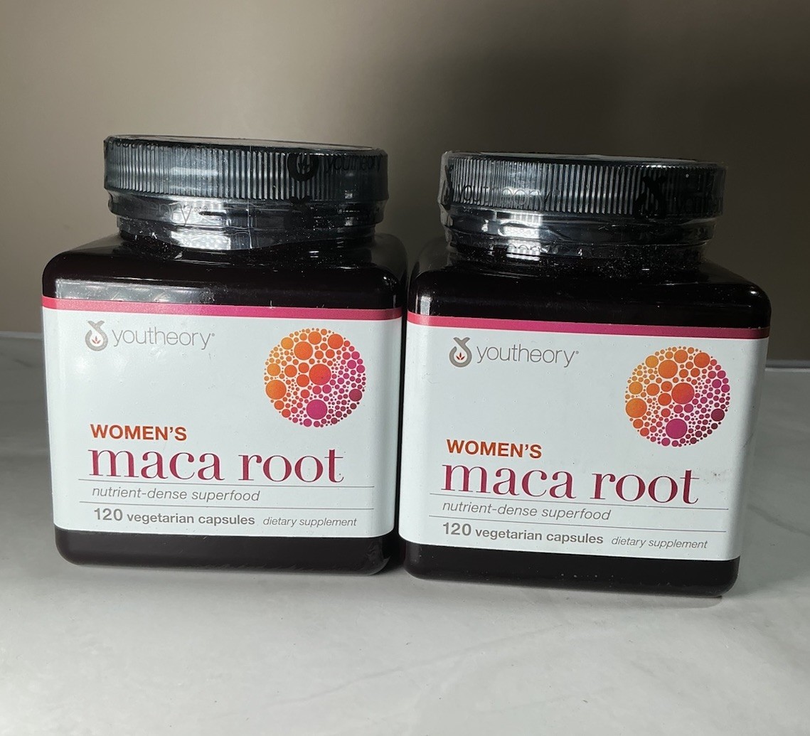 Youtheory Women’s Maca Root 120 Veg Caps TWO PACK!