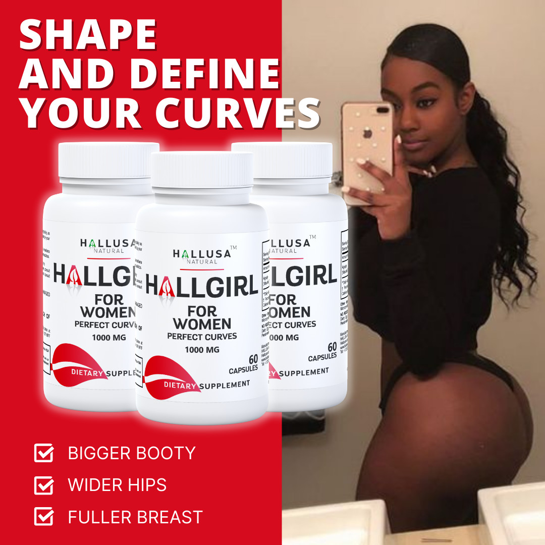HALLGIRL BIG BOOTY, BREAST & HIPS – Aguaje capsules – For MEN and WOMEN