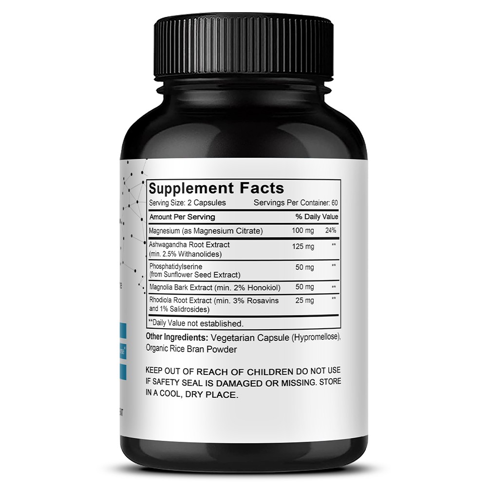 Cortisol Health Supplements Manage Stress Immunity Mental Clarity 30-120 Pills