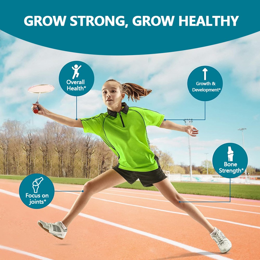 Height Growth Supplement 120 Caps with Calcium,Vitamin D3,Bone Strength,Density