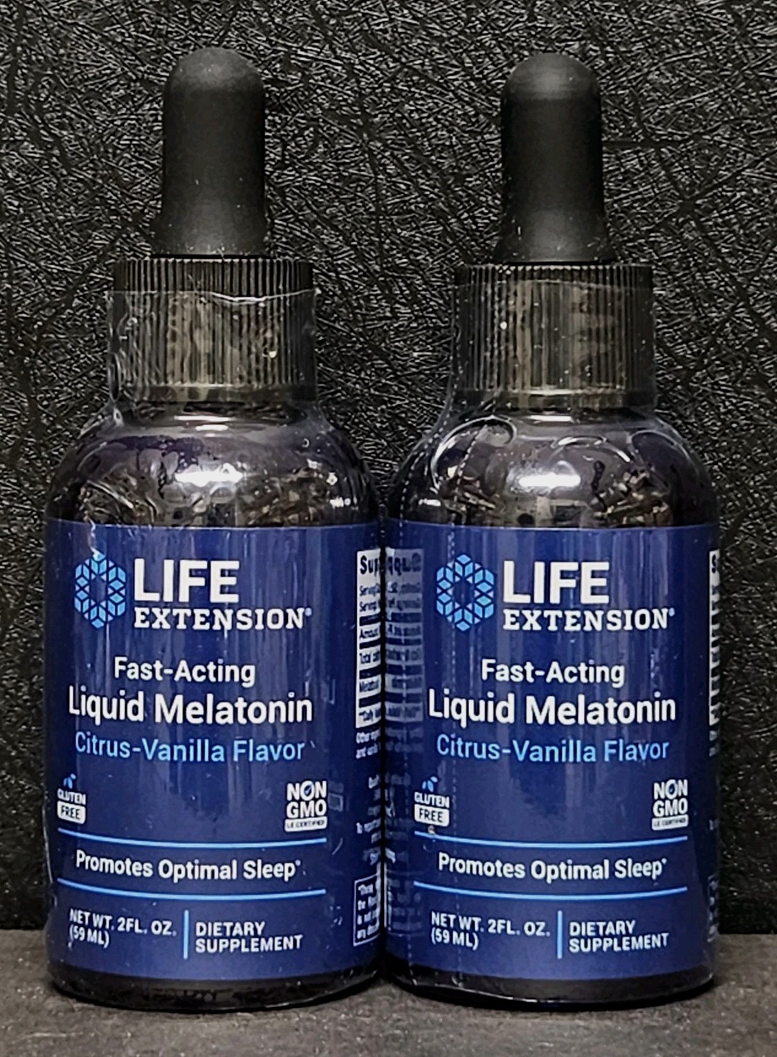 2x Liquid Melatonin Natural Citrus-Vanilla Flavor by Life Extension 3mg 2 Fl Oz