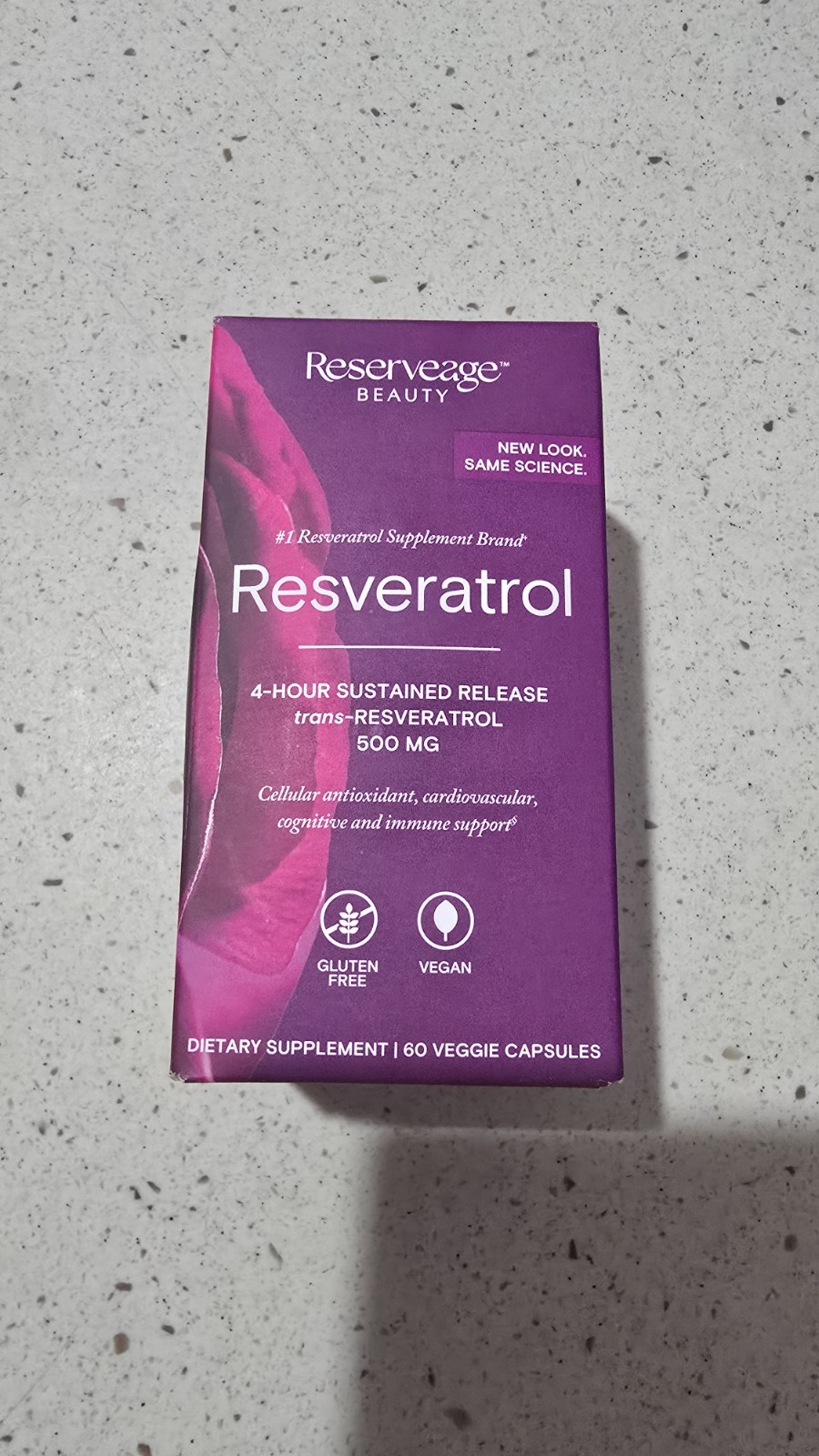 Resveratrol, 500mg, 60 Caps, Aging, Heart & Cellular Health, Reserveage