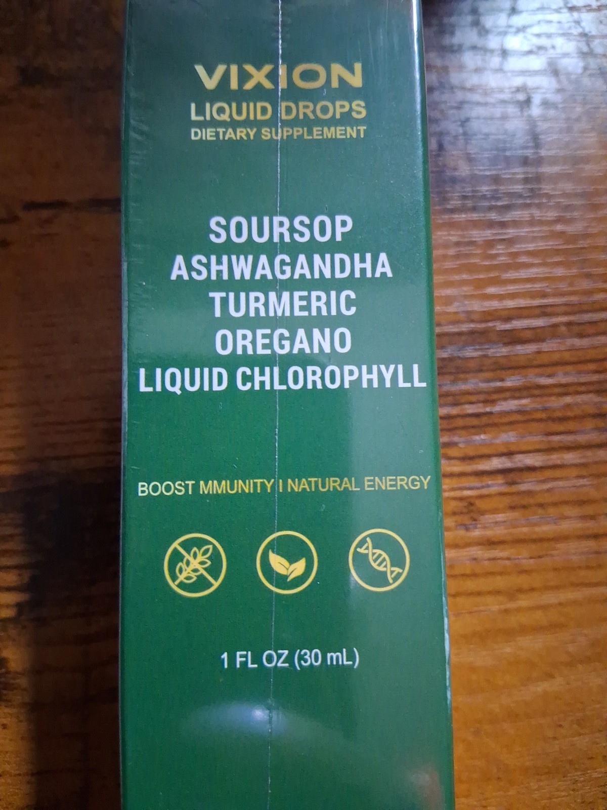 Vixion (Vyxion) Liquid Drop 1oz Soursop Ashwagandha Turmeric Supplement Exp 4/28