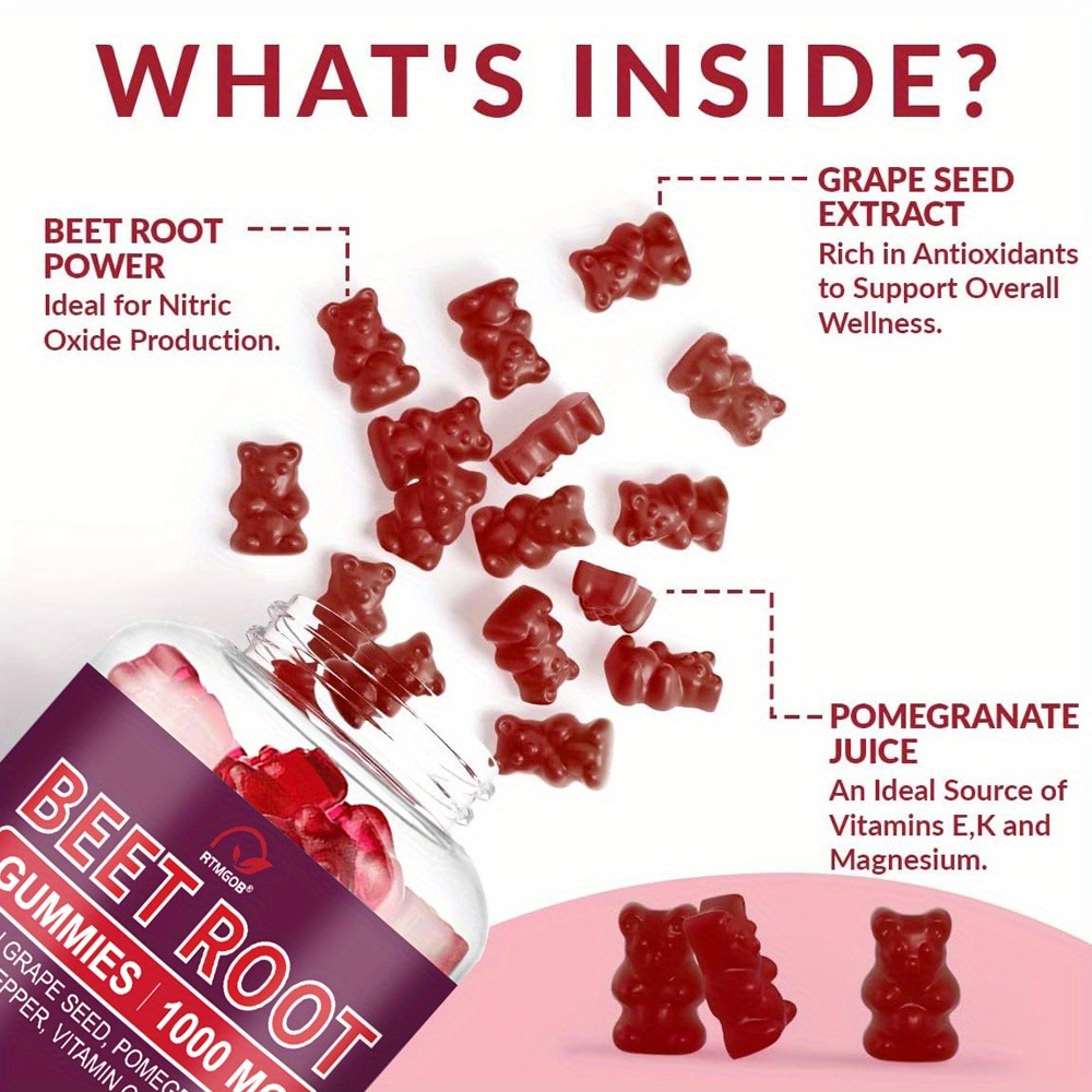 Beets Soft Chews Gummies with Beetroot & Magnesium – Circulation Support