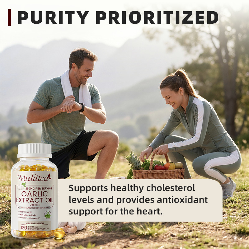 1/2/4X Garlic Extract Oil Softgels Immune Health Support Antioxidant 120