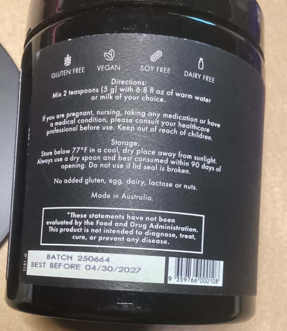 WelleCo The Evening Elixir Powder Chocolate Flavor 5.3 oz 150g Beauty Rest
