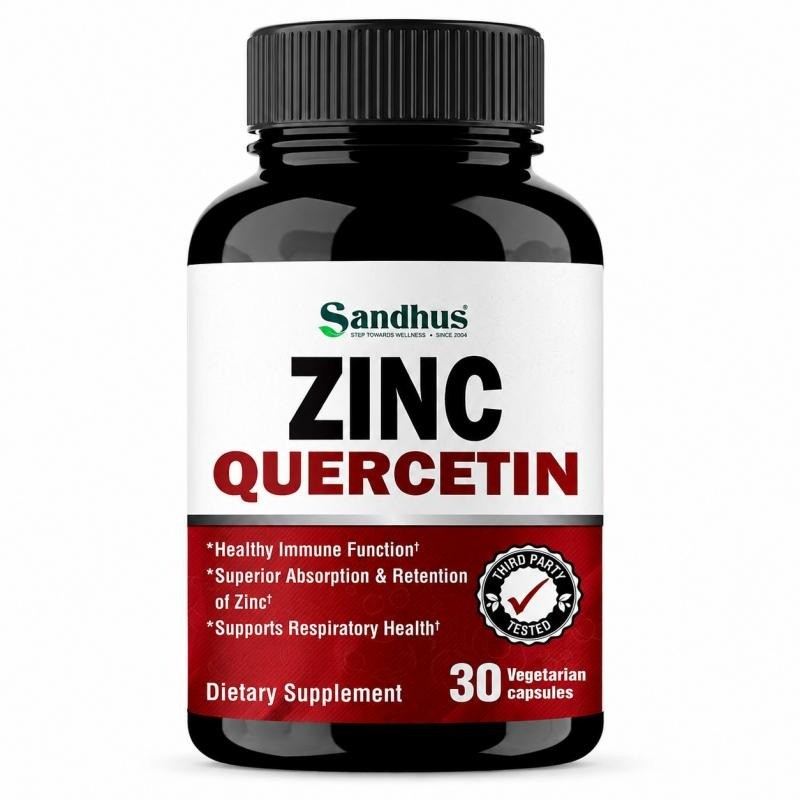 Zinc Quercetin Immune 800 mg Quercetin for Immune&Respiratory Health 30~120 Caps