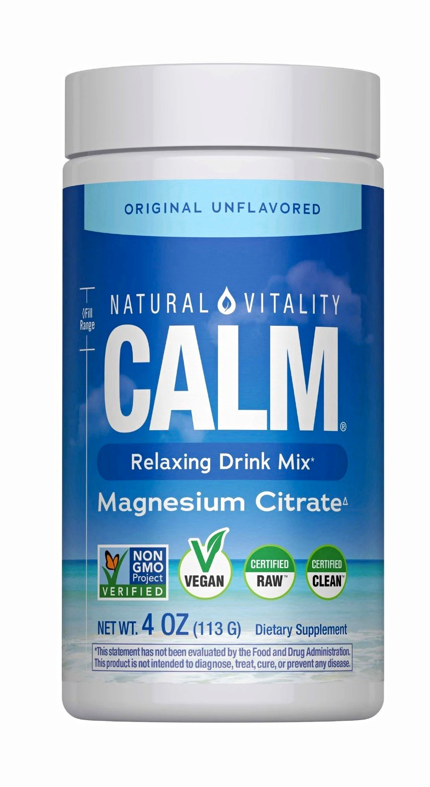 Natural Vitality CALM Magnesium Citrate Relaxing Drink Mix Unflavored 4 oz