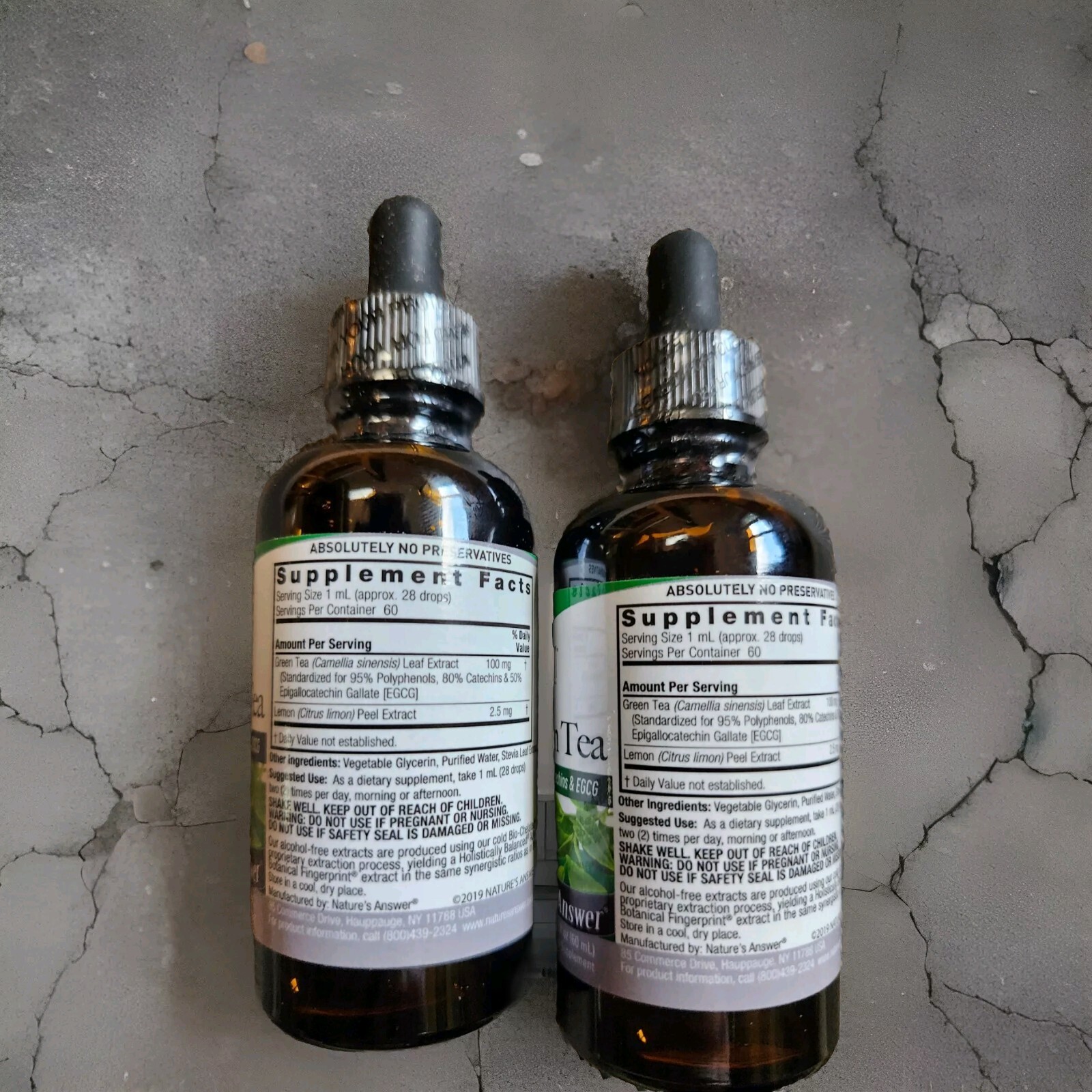Nature s Answer Super Green Tea Alcohol-Free 2 fl oz 60 ml – 2 Bottles