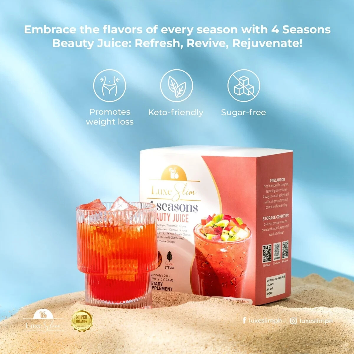 Luxe Slim 4 SEASONS Beauty Juice, 21g x 10 Sachets