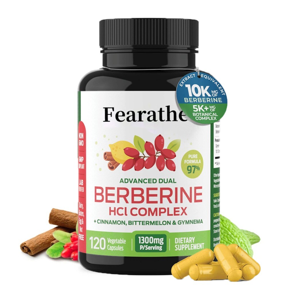 Premium Berberine HCL Plus Organic Ceylon Cinnamon, Bitter Melon – 1300mg