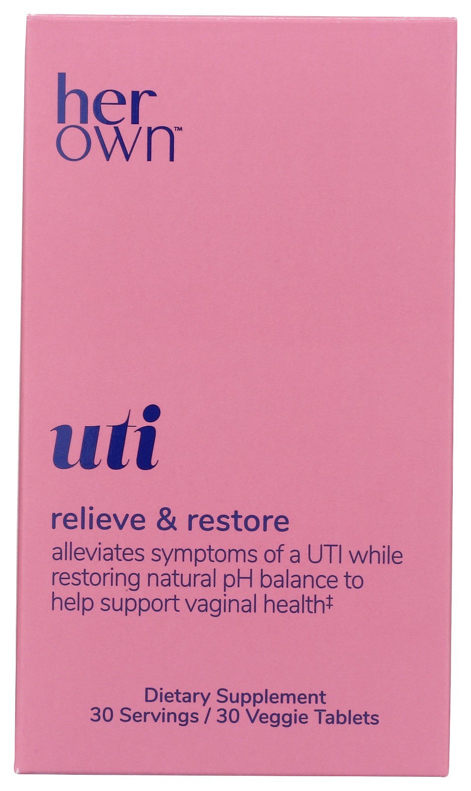 Her Own Cranberry Probiotic Uti Support Supplement 30 Veggie Tablets SHIPS FREE!