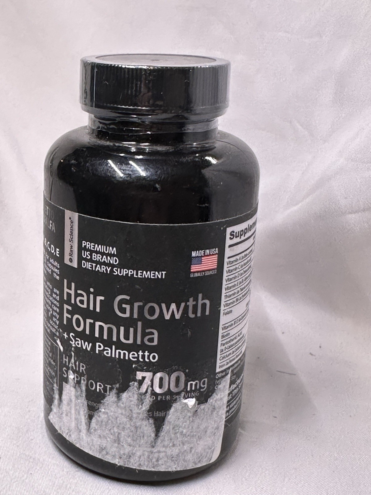 Raw Science Hair Growth Support Formula Saw Palmetto 700 mg
