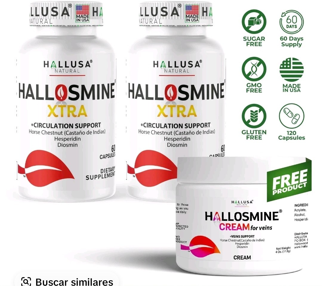 Hallusa Natural Hallosmine Xtra Circulation & Vein Support 60 Capsules