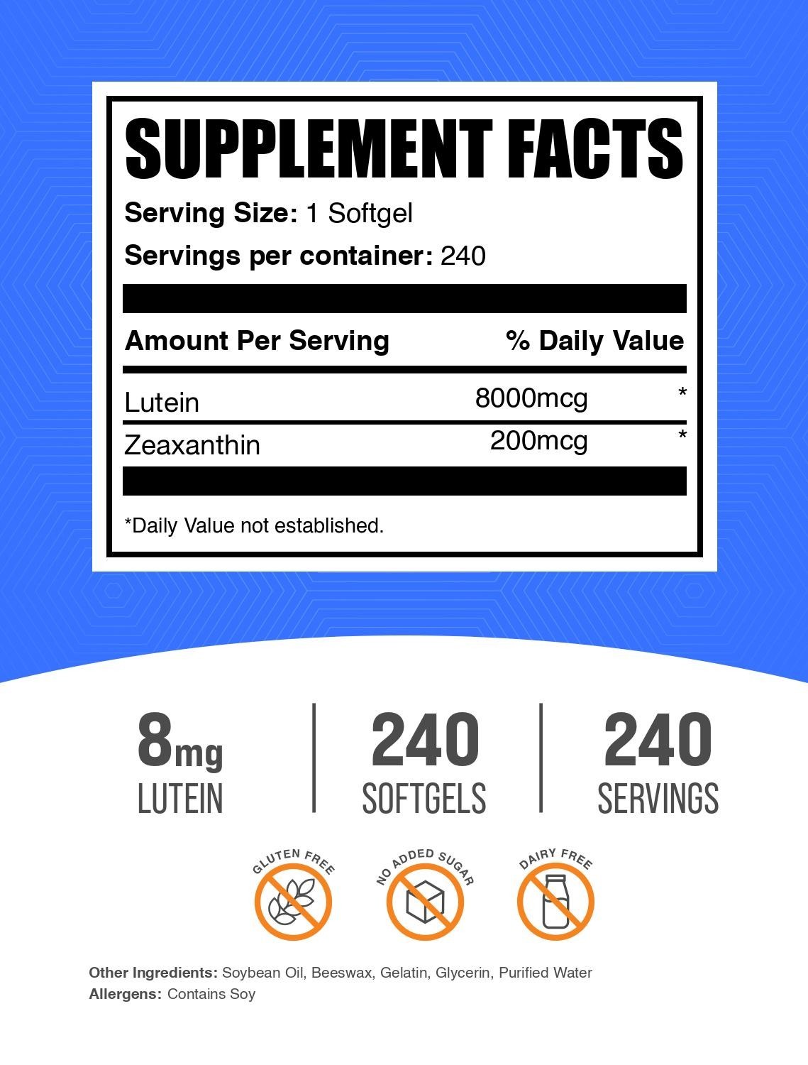BulkSupplements Lutein with Zeaxanthin Softgels