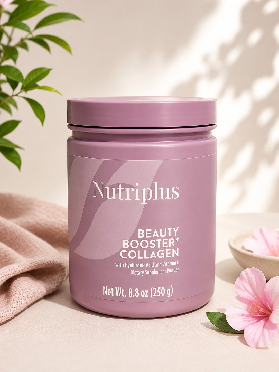 Nutriplus Beauty Booster Collagen Powder w/ Hyaluronic Acid + Vitamin C 8.8oz