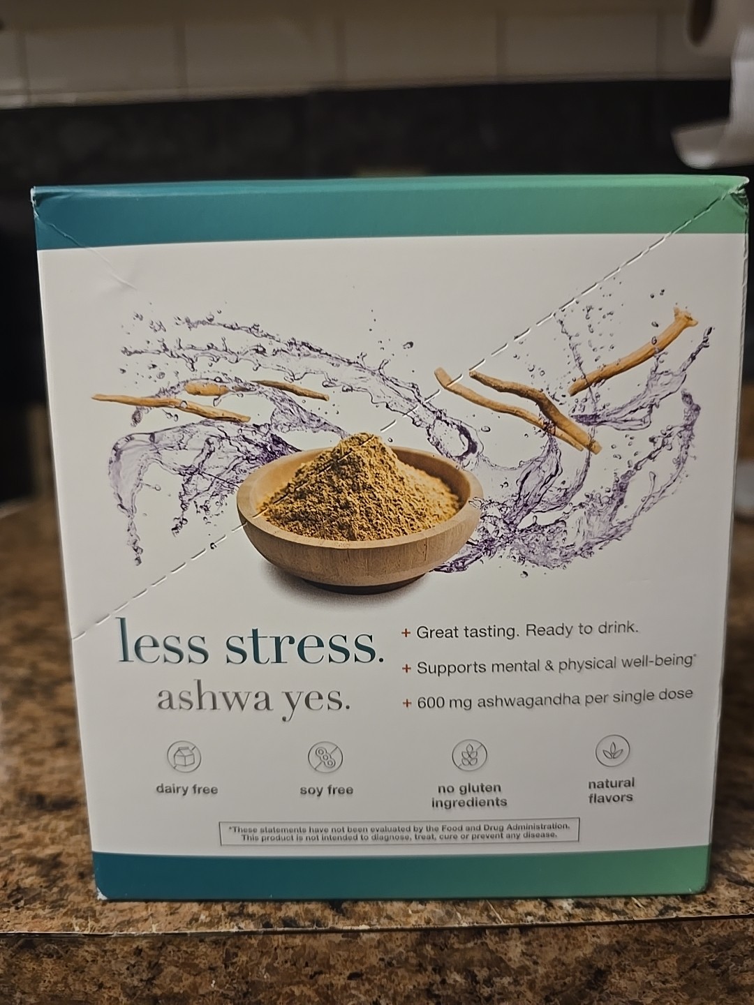 Youtheory Ashwagandha Liquid Stress Relief Blueberry 12 Packets Ex 7/2027