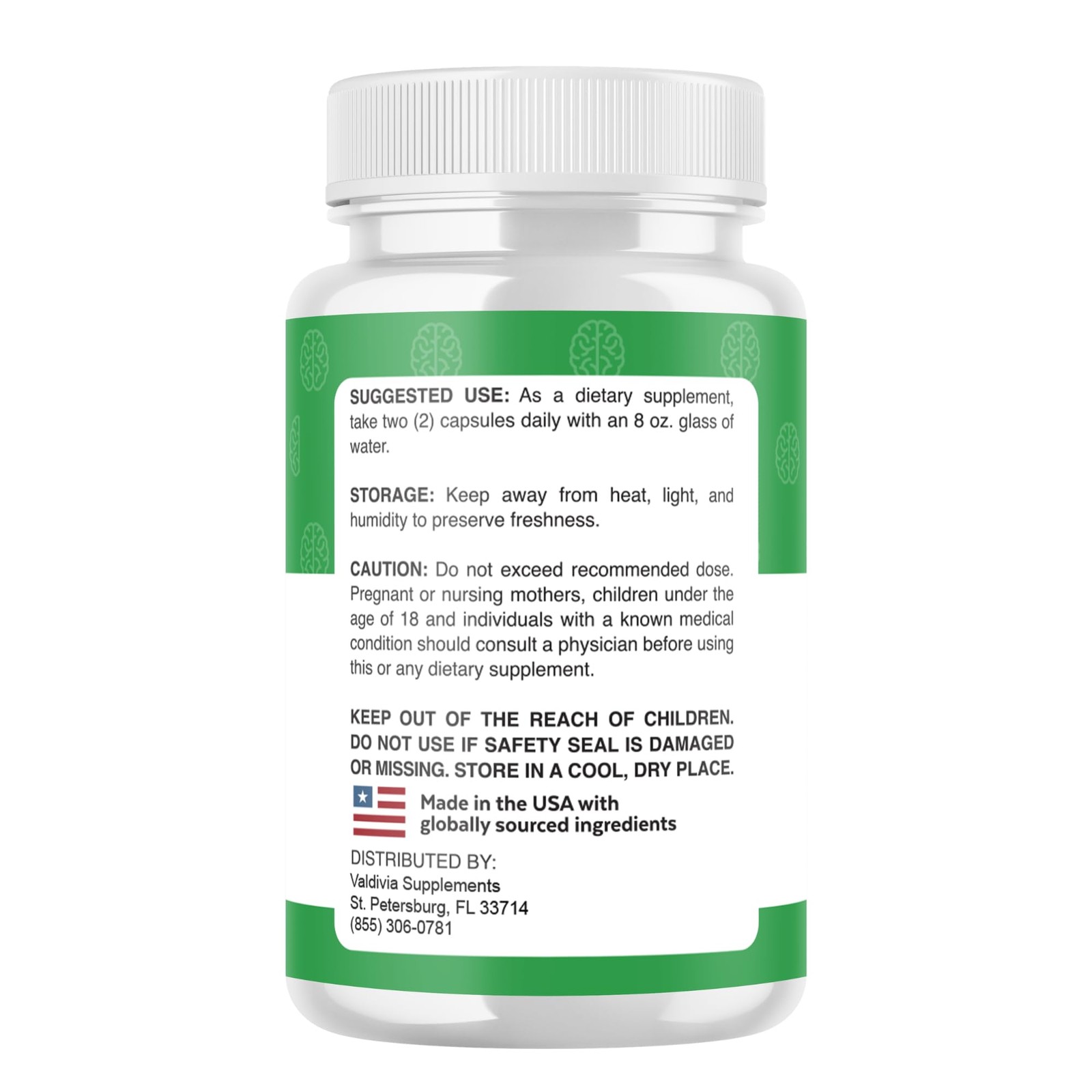 Valdivia (5 Pack) MindBliss Capsules 300 Capsules 5 Pack Daily Made in USA