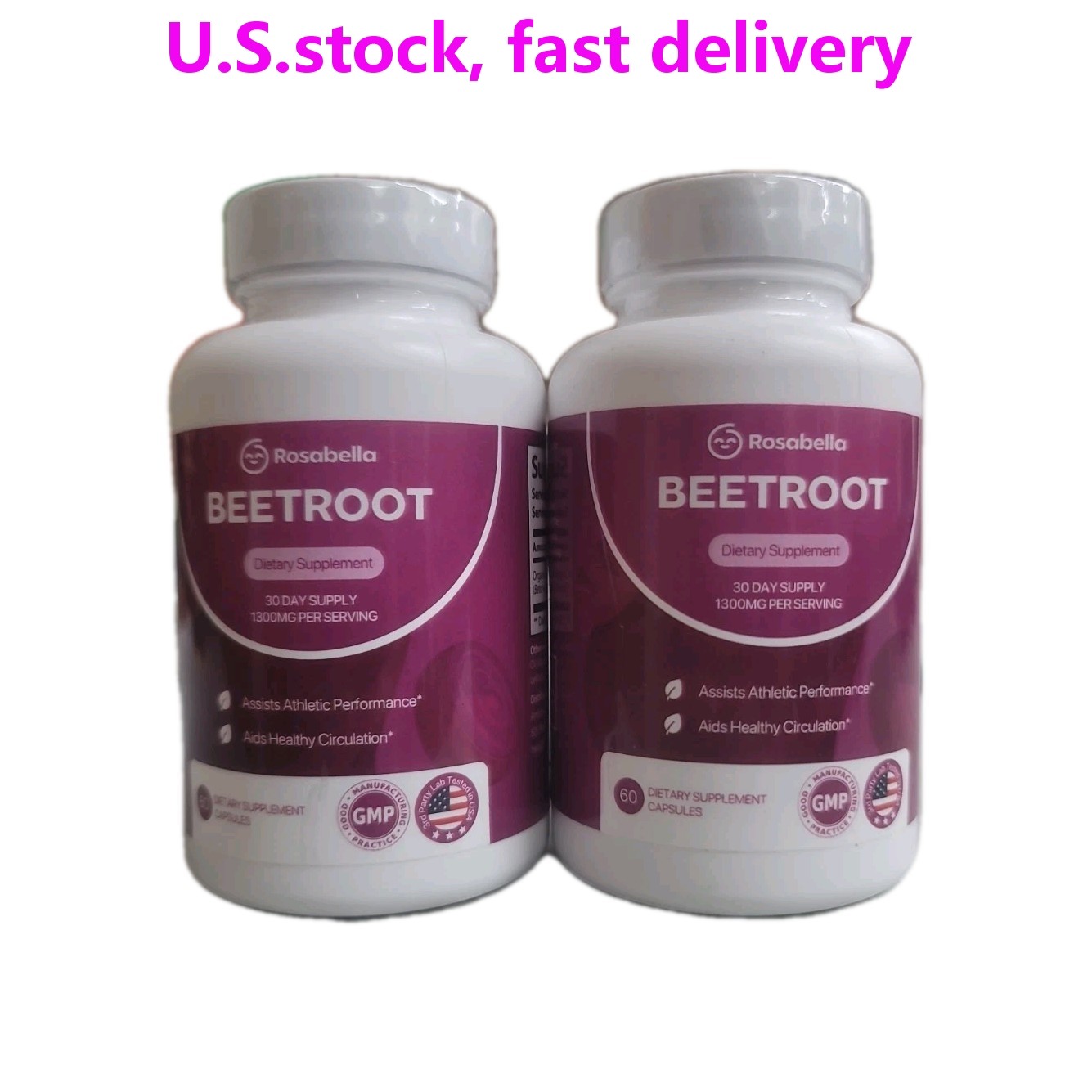 Rosabella Organic BeetRoot 60 Capsules Dietary Supplement EXP. 12/2027 – 2 PACK