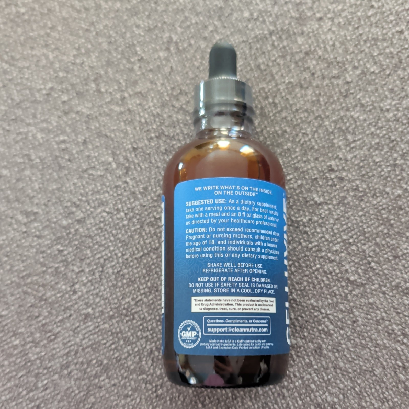 Clean Nutra Celluvive NAD+ Supplement Liquid Drops Tart Cleanberry 4 fl oz
