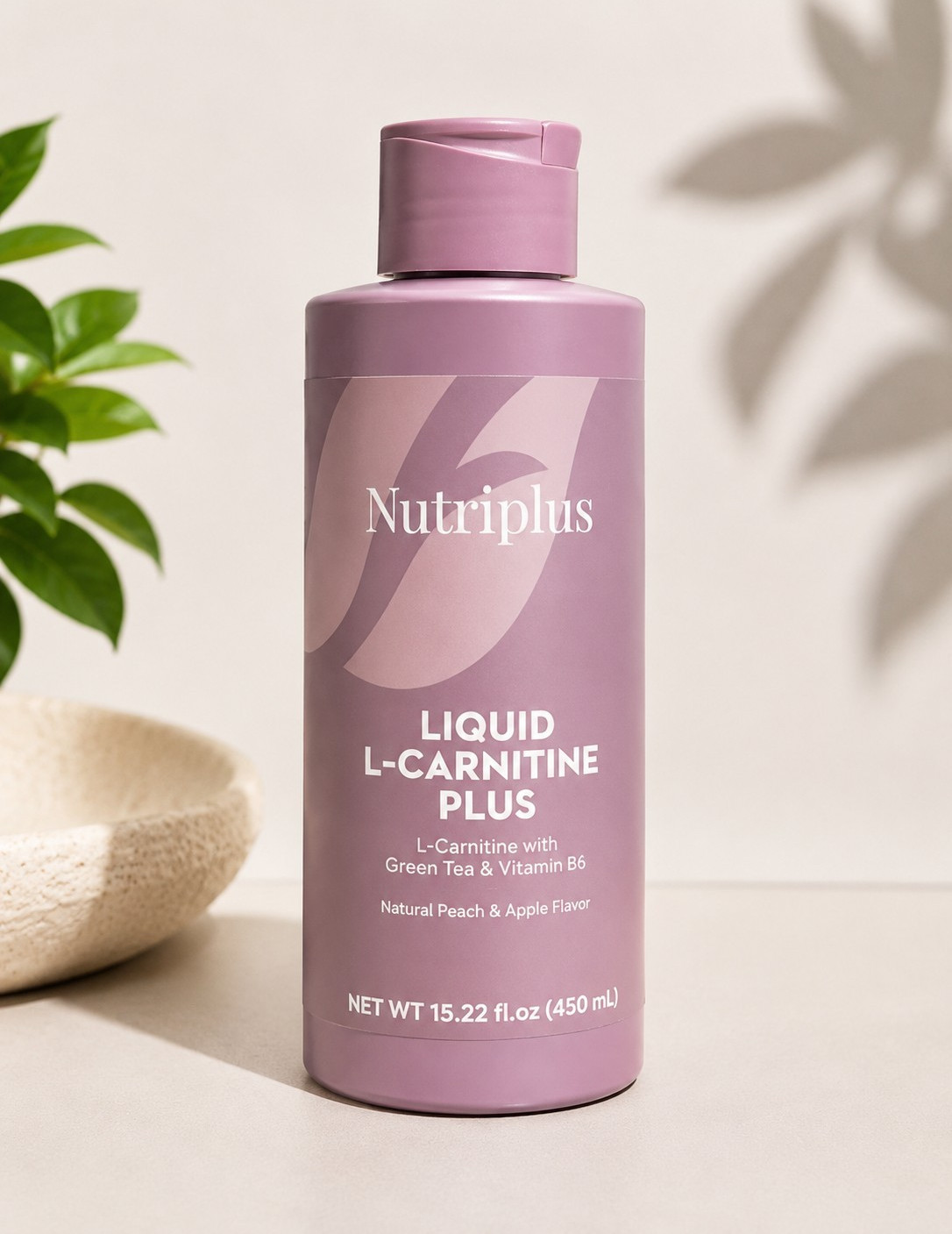 Nutriplus Liquid L-Carnitine w/ Green Tea & Vitamin B6 Peach & Apple 15.22oz