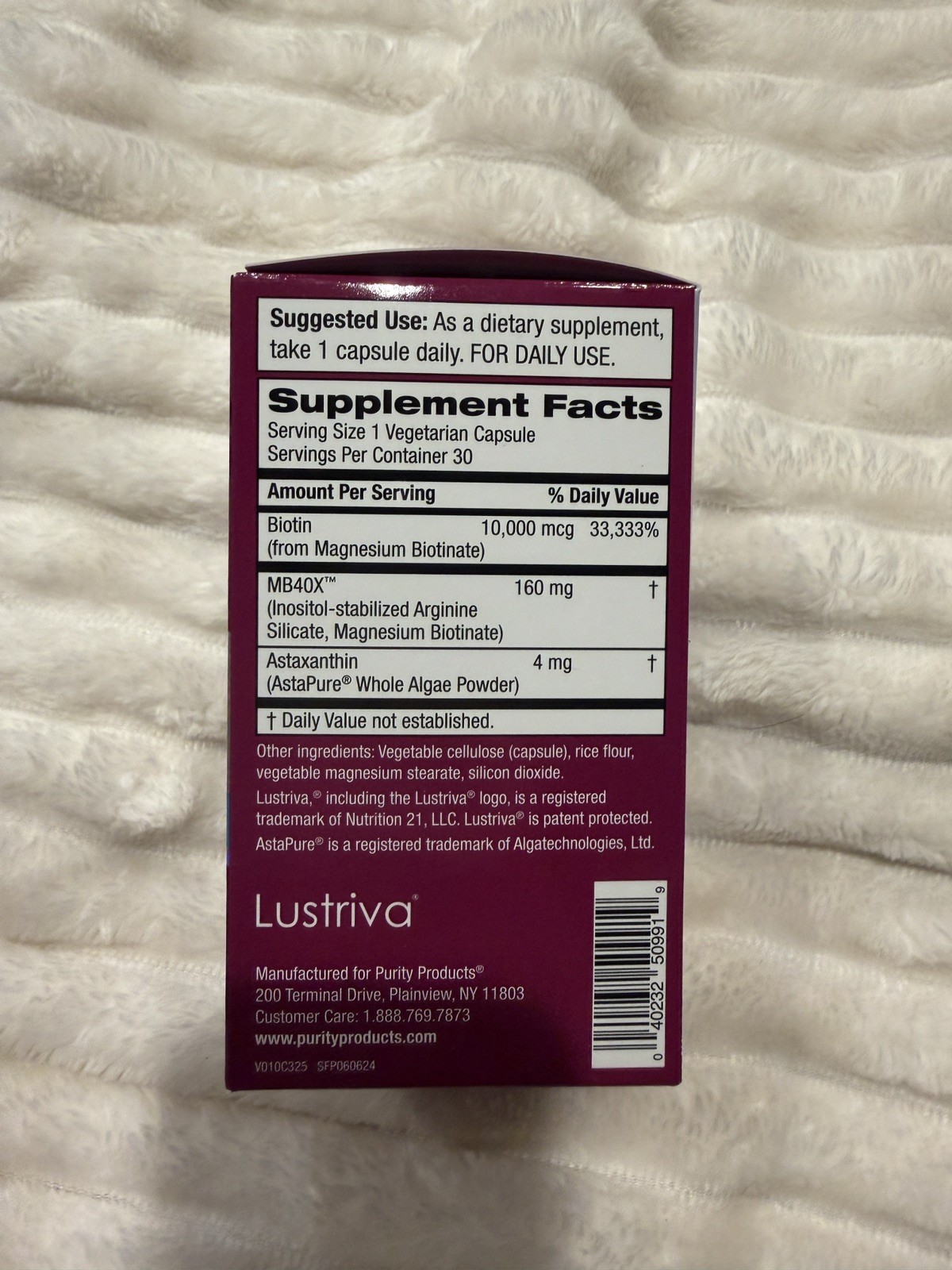 Purity Products My Biotin ProClinical MyBiotin 30 Caps expires 03/2028