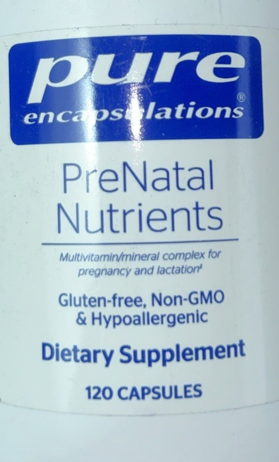 Pure Encapsulations PreNatal Nutrients – 120 Capsules (Exp Date 12/2026
