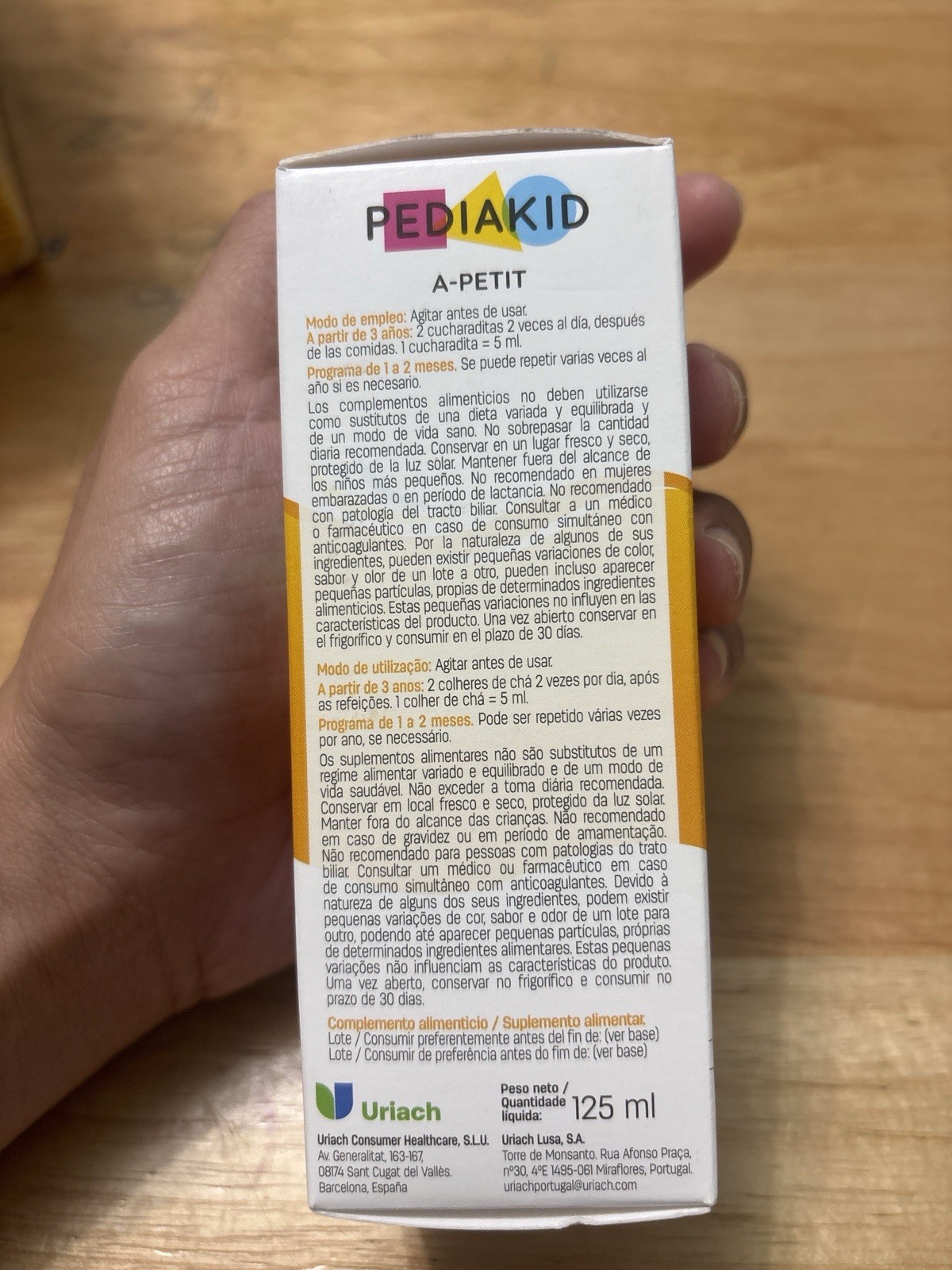 PEDIAKID A-Petit Kids Dietary Supplement Syrup 125ml Raspberry