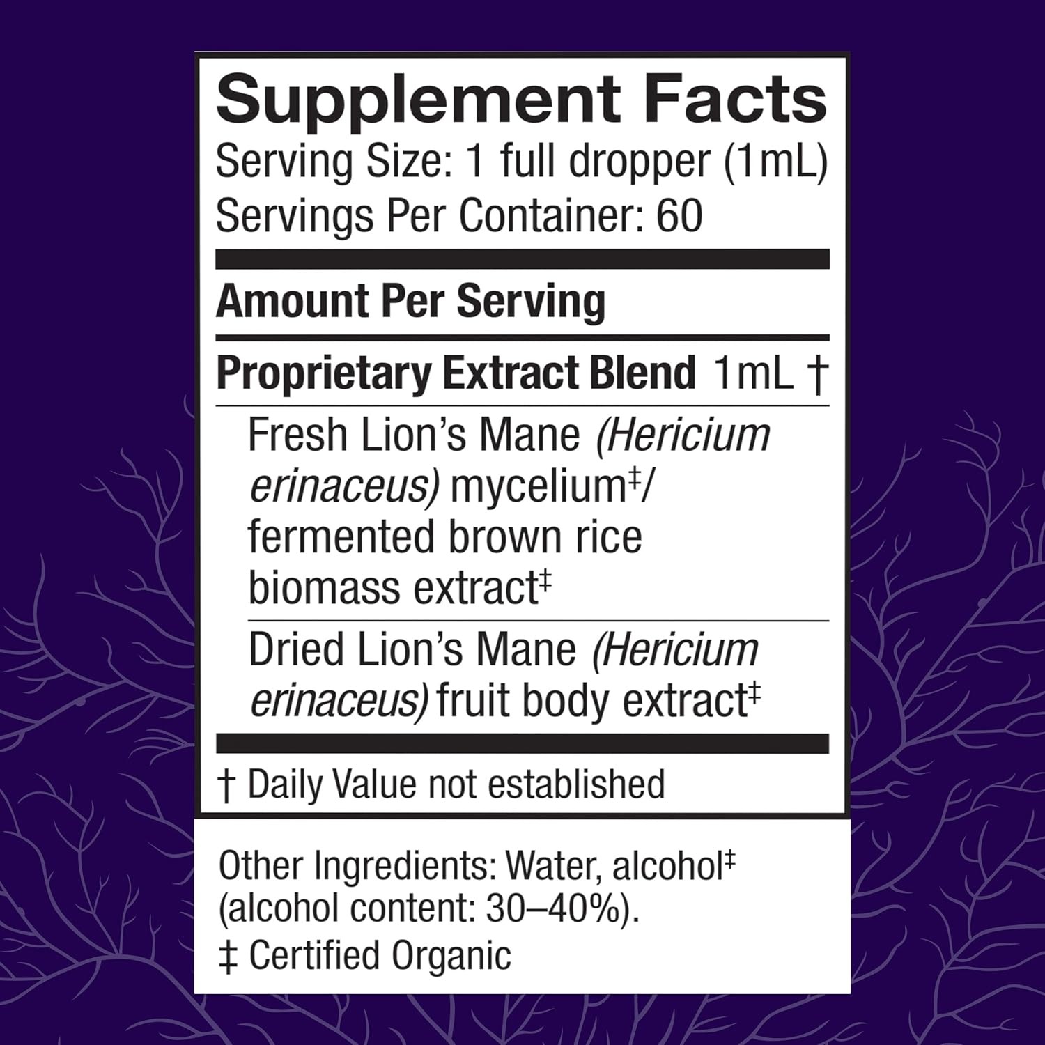 Host Defense Mushrooms Lion’s Mane Extract,Memory,Immune,2FlOz