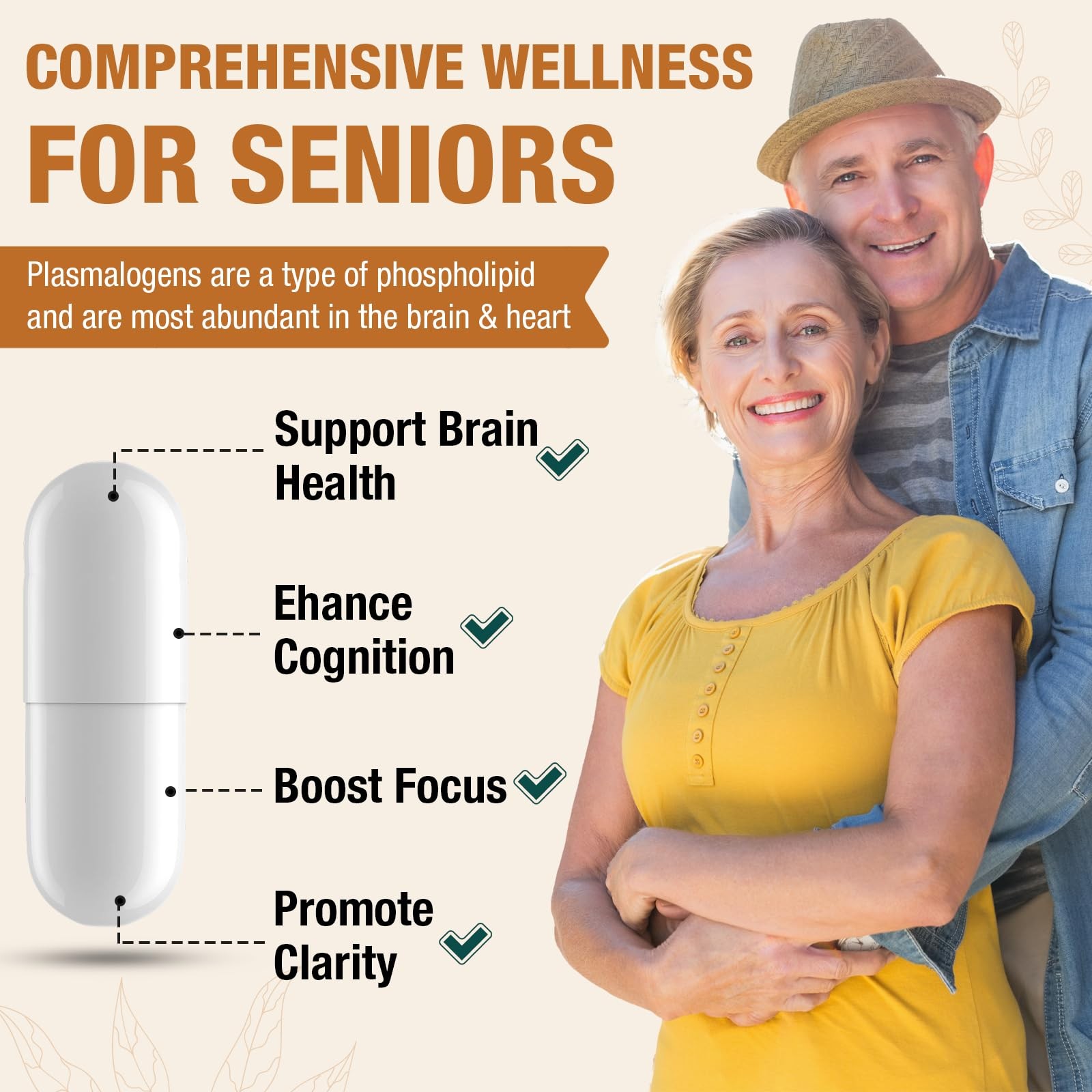 Liposomal Brain Supplements for Memory and Focus – 60 Count (Pack of 1)