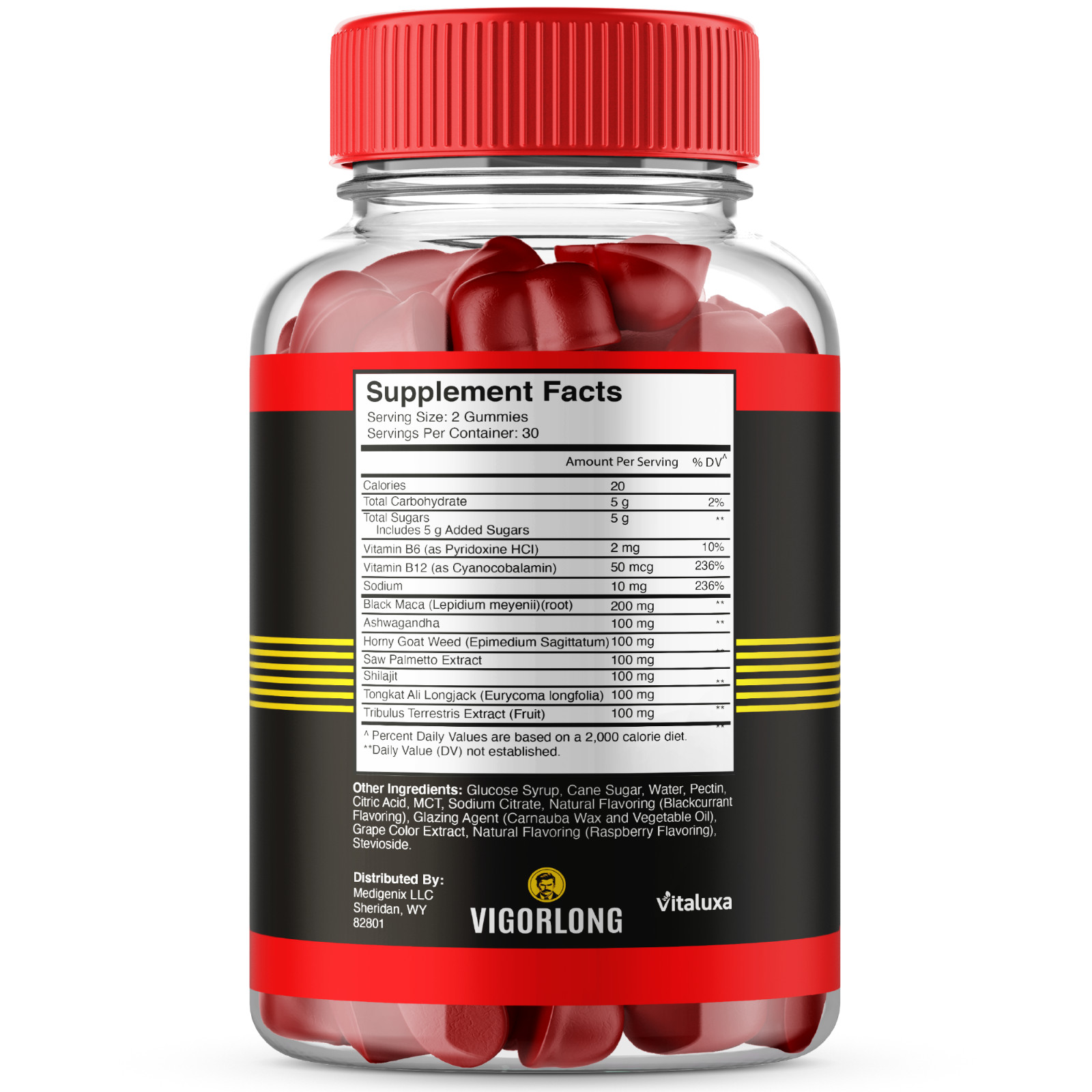 (5 Pack) VigorLong Male Gummies, Vigor Long Advanced Men Performance (300 ct)