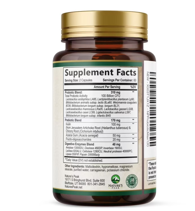 Probiotics for Women’s Digestive Health – 100 Billion CFU, 16 Strains Prebiotics