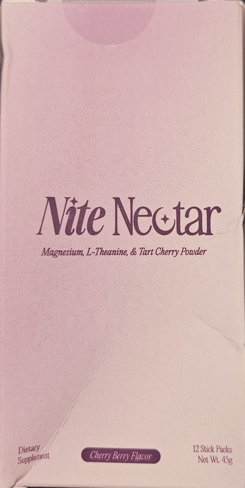 Nite Nectar Magnesium Glycinate Sleep Mocktail Powder Night Drink Mix 12 Packets