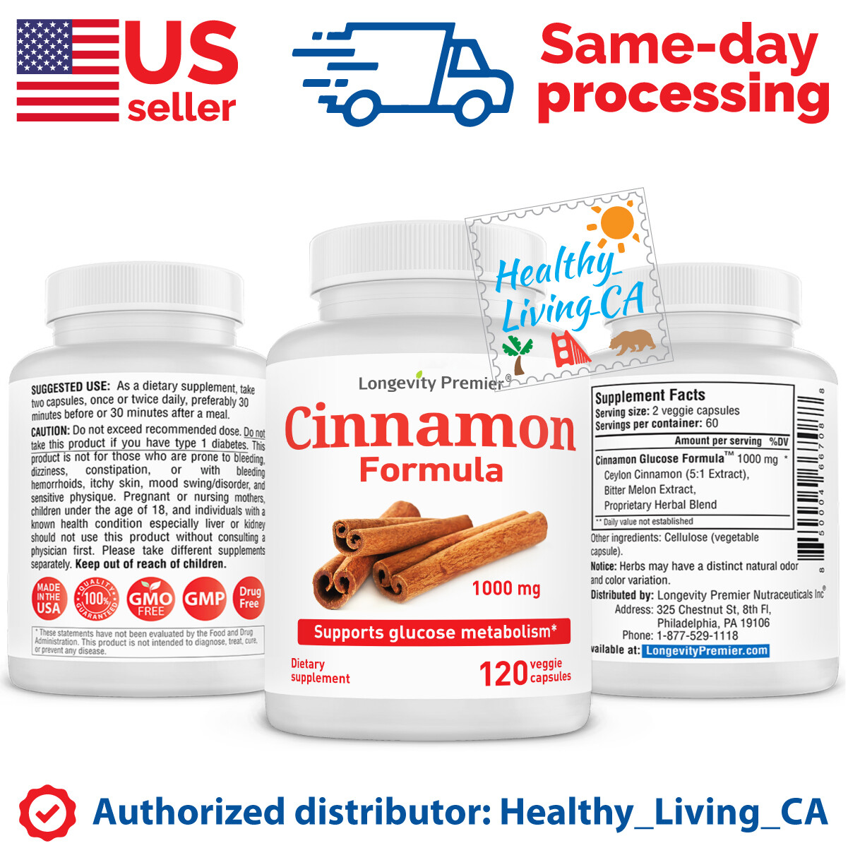 Longevity Cinnamon Formula: Support Healthy Blood Sugar & Overall Wellness. 5:1