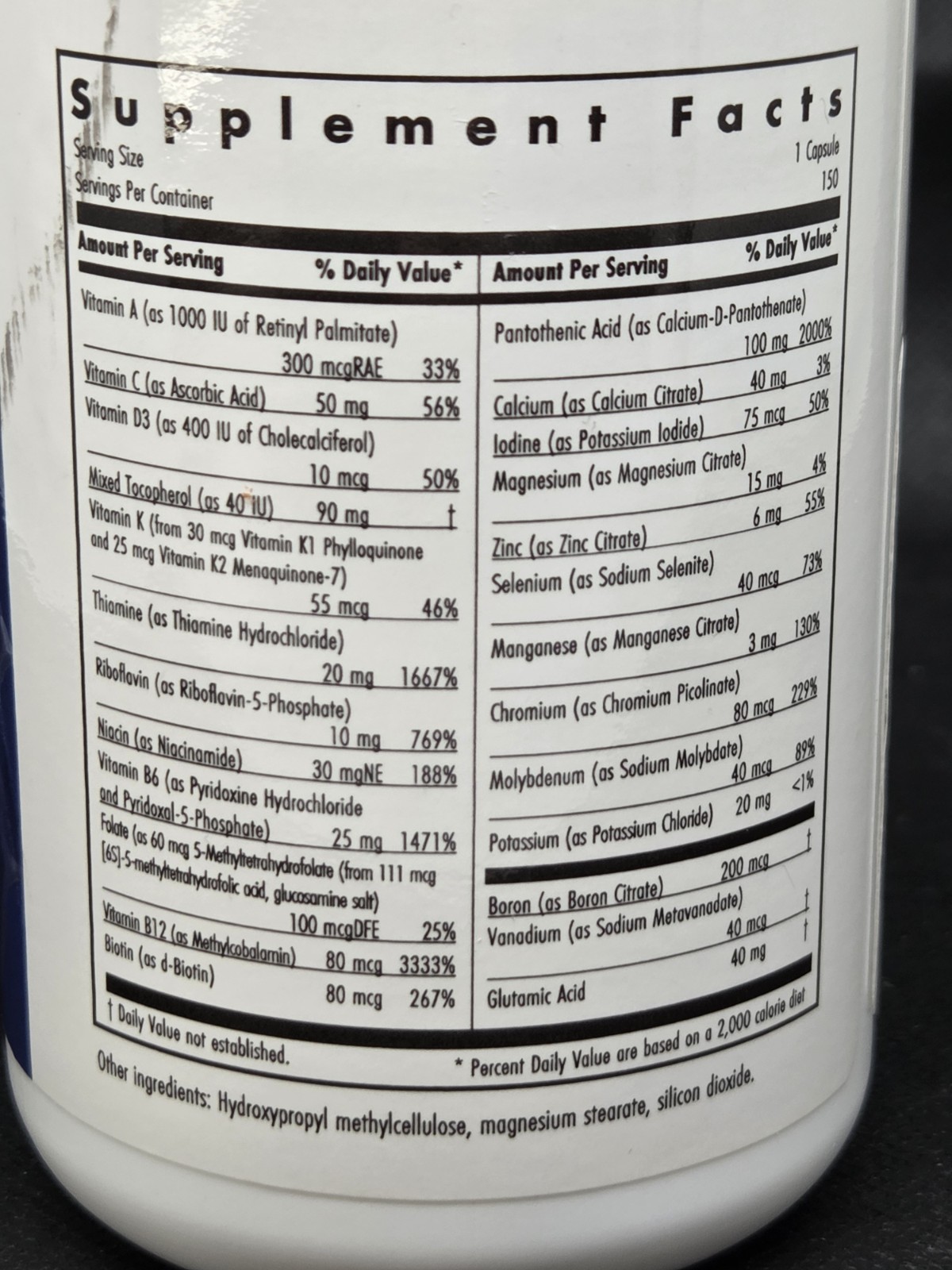 Allergy Research Group New Multi VitaMin without Copper & Iron 150 Veggie Capsul