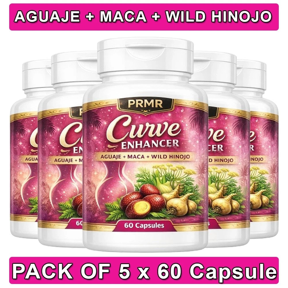 Aguaje + Black Maca + Fenugreek – Natural Glute, Hip & Curve Enhancer – 300 Caps