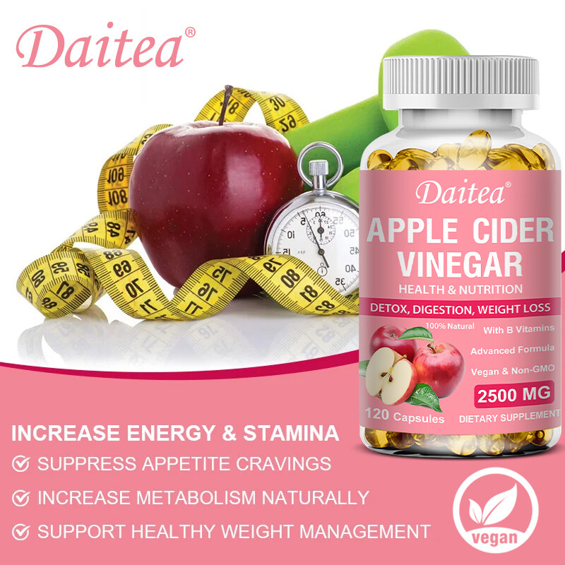 Apple Cider Vinegar 120 Softgel Vitamin C B12 Boost Metabolism Improve Digestion