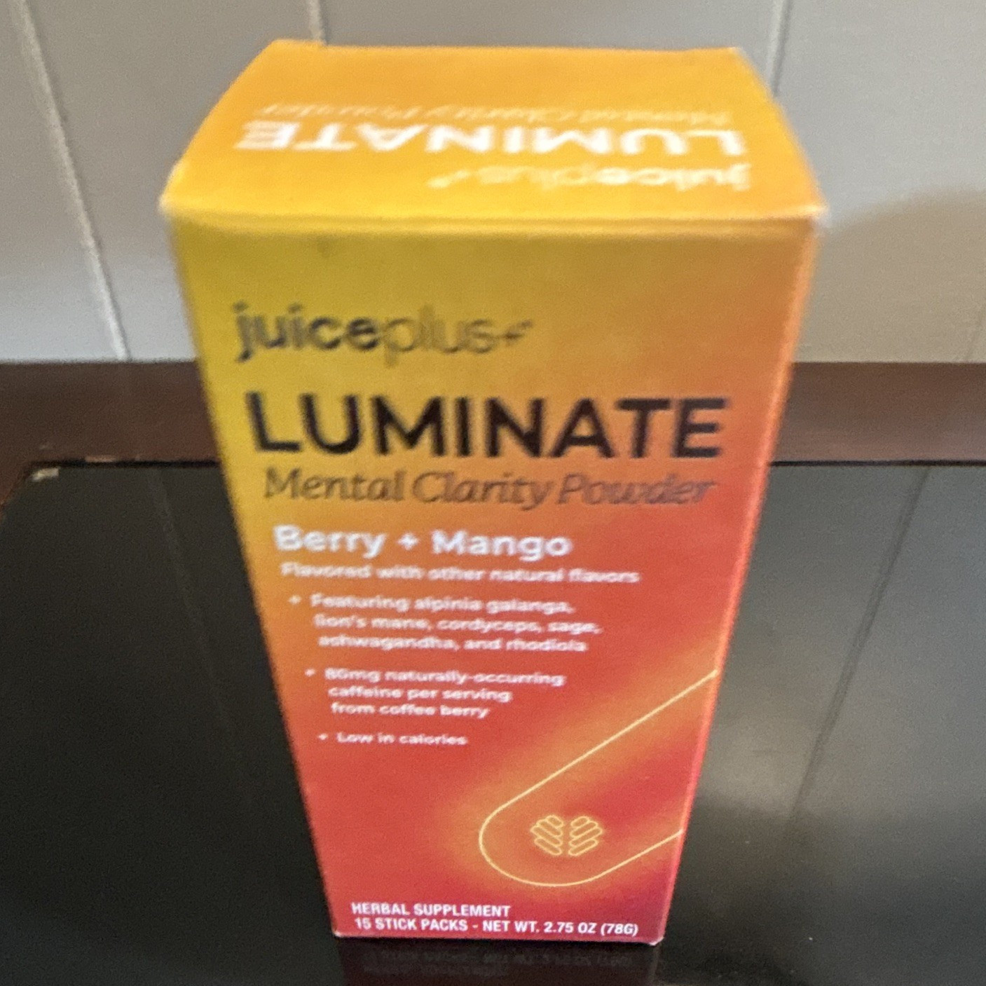 Juice Plus+ Luminate Mental Clarity Powder Berry + Mango 15 Packs 2.75 oz