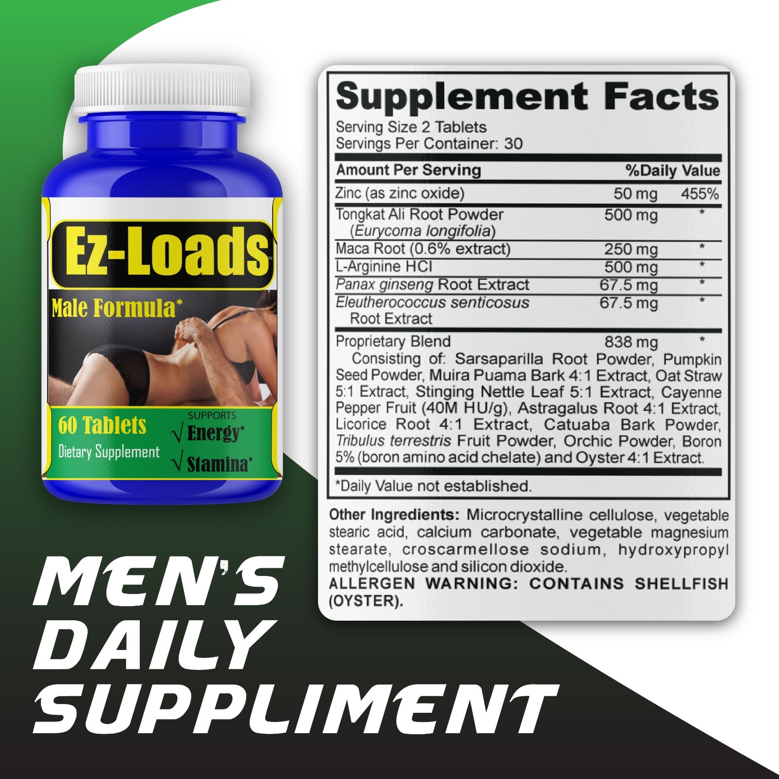 Male Enhancing 60 Capsules, LIBIDO, Maximum Strength, Extra Performance & Drive