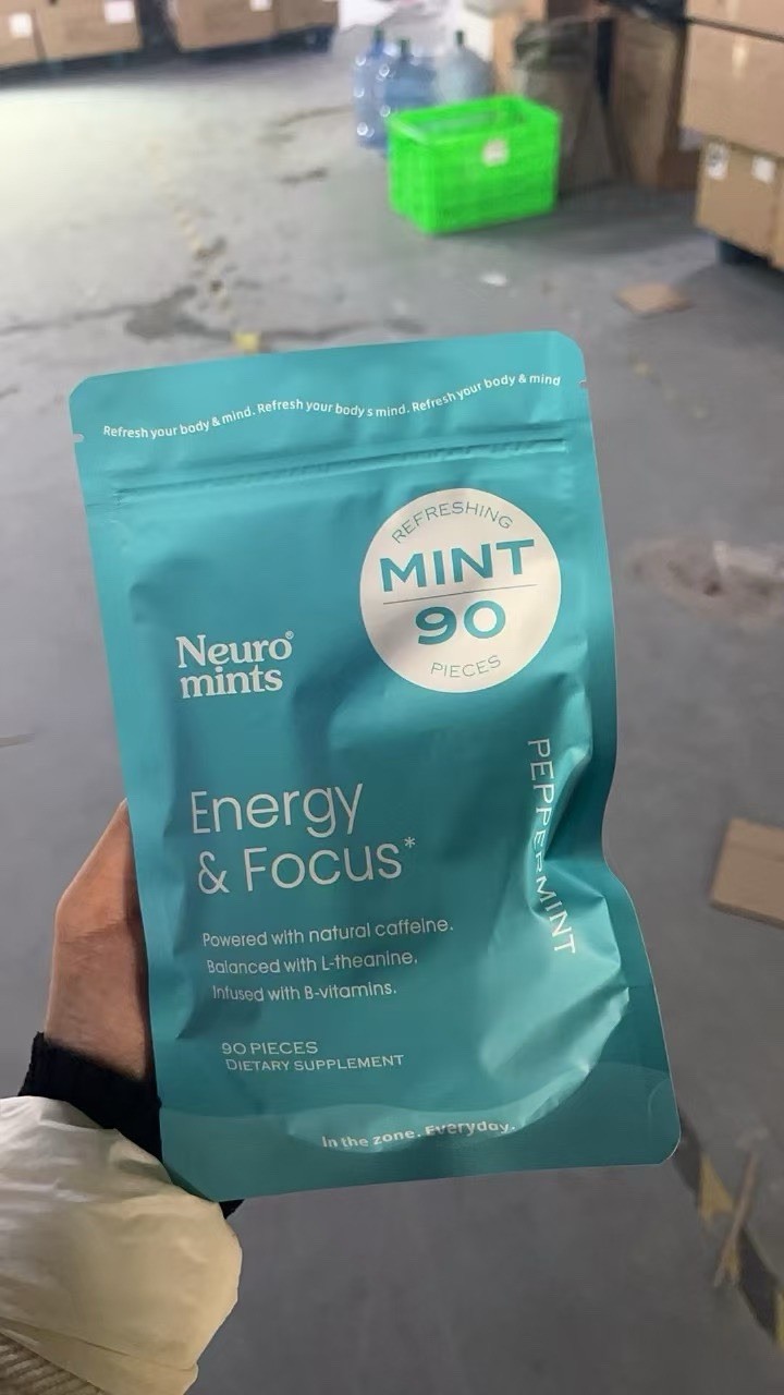 Neuro mints Energy & Focus Peppermint Chewable Mints 90ct Sugar-Free Vegan